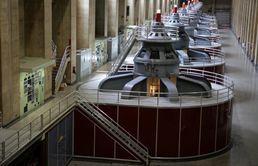 Hydro power generators turbine hall