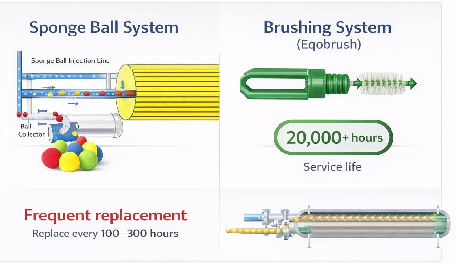TcO of different condenser cleaning systems