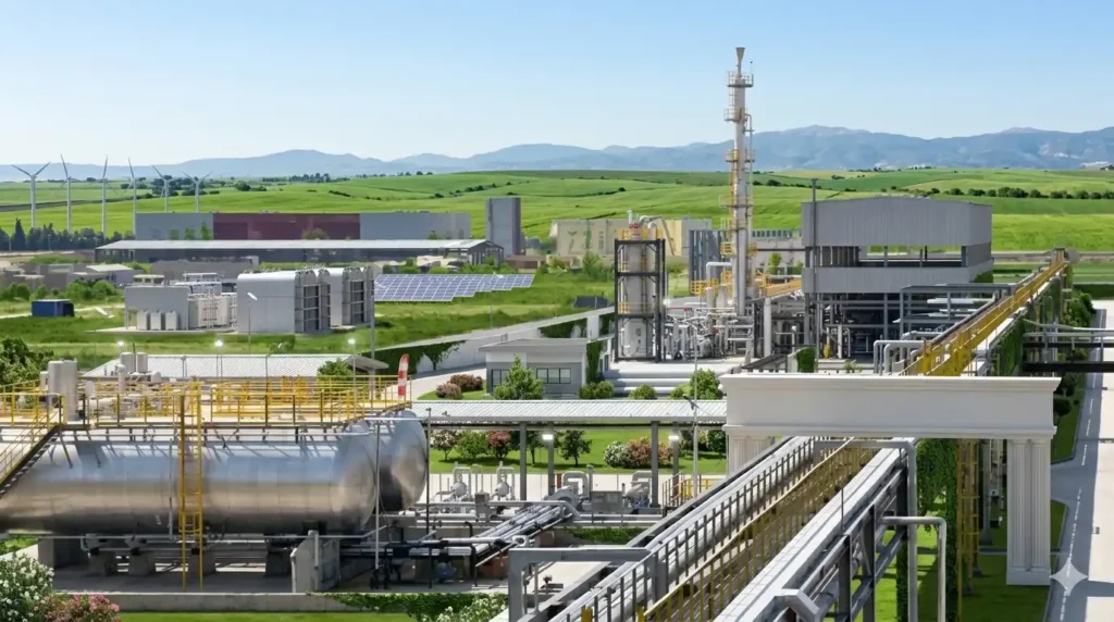 Green ammonia energy efficient plant using renewable energy